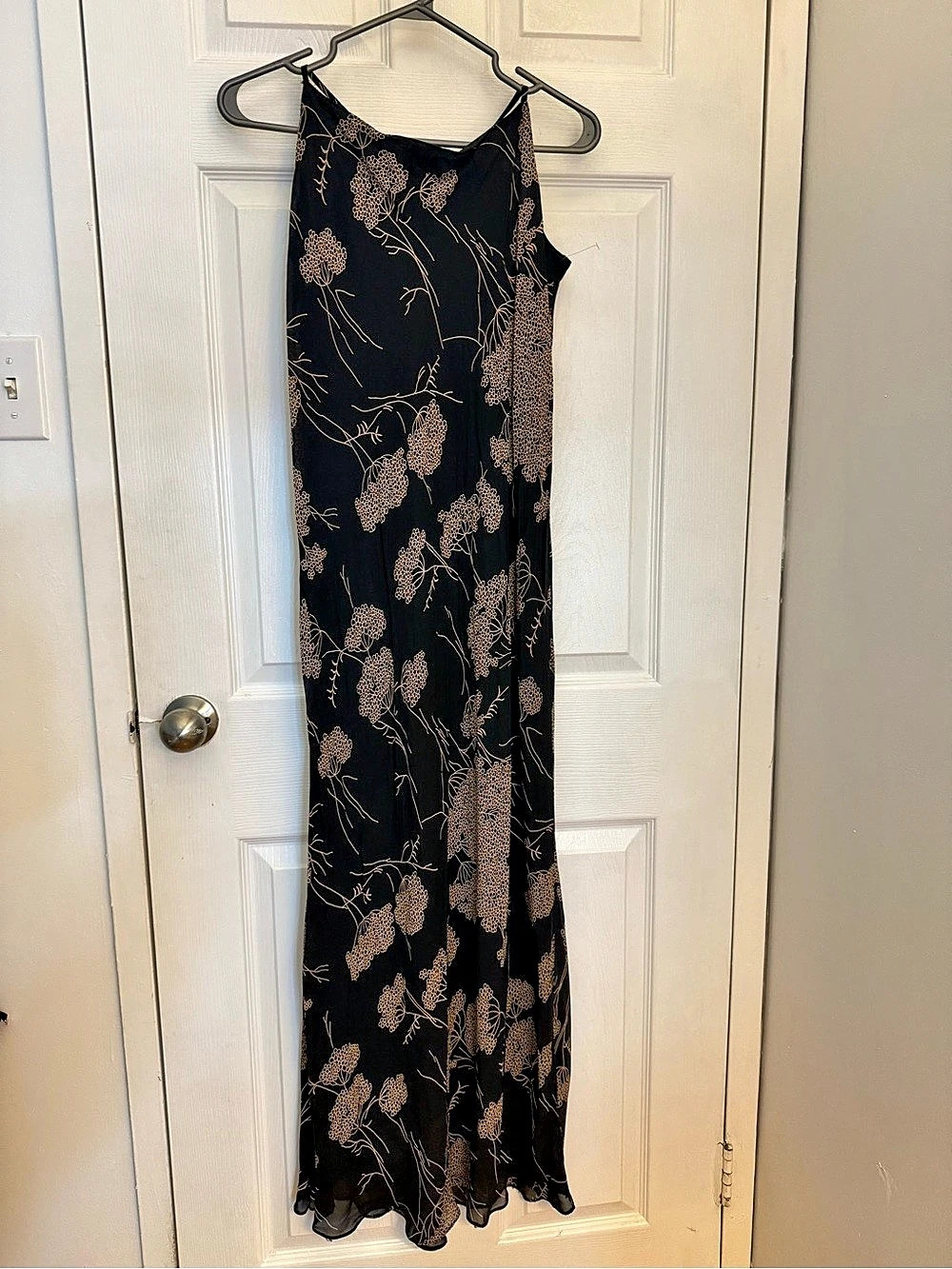 steilmann Floral Print Maxi Dress in Black & Gold Like New